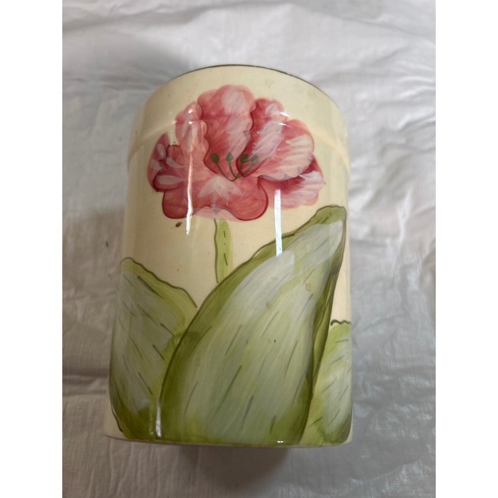 Style Eyes Rembrandt Tulips Collection Ceramic Canister Jar Floral Design